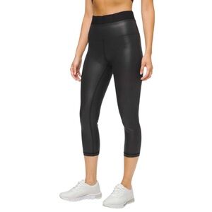 lululemon athletica Black Cropped High-Waist Leggings